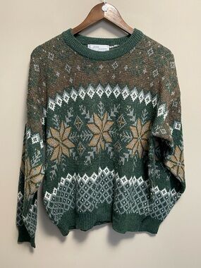 Functional Vintage 90s Knit Grandpa Sweater Men’s XL